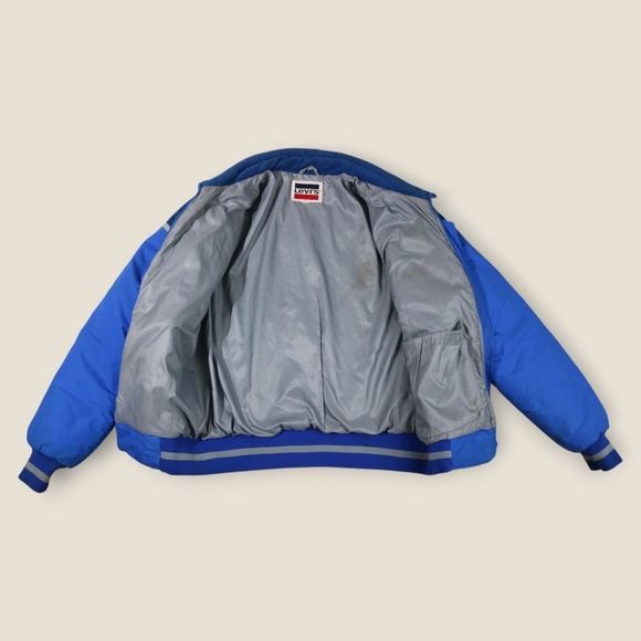 Levi's 1970’s Sportswear Corduroy Yoke Puffer Ski Jacket Blue Mens SIZE L RARE - Picture 10 of 14